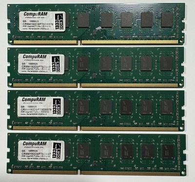   16GB RAM (4x4GB) DDR3 1333 MHz PC3-10600 DIMM CompuRAM   Desktop Speicher