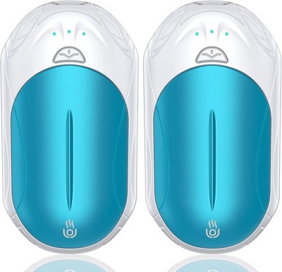 Blue/white Hand Warmers Rechargeable 2 Pack,6000mAh Rechargeable Hand 20h long
