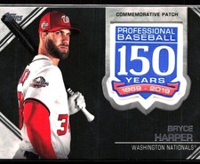 2019 TOPPS 150TH ANNIVERSARY MANUFACTURED PATCHES BRYCE HARPER S2 #AMP-BH