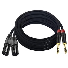 2PACK/10FT XLR to 1/4 TRS Stereo Adapter,XLR Male to 1/4 Inch 6.35mm Balanced...