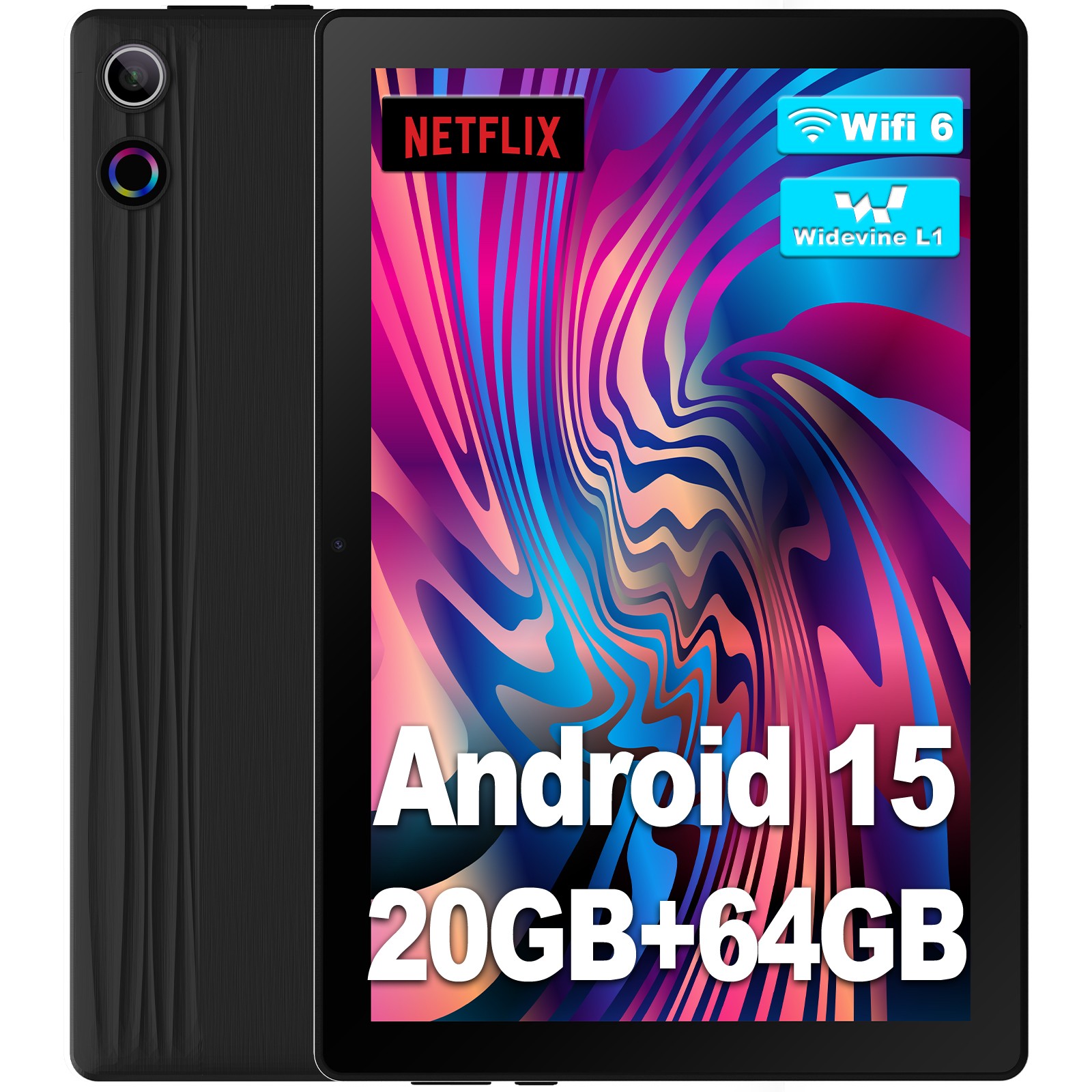 2025 Tablet 10.1" Android 15 Tablet 20+64GB Octa Core 1280&times;800 HD IPS WIFI Touch