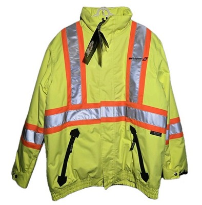 CX2 Hi-Vis Safety Jacket 3M Reflective Work Coat L01200 Heavy Duty New Size XL