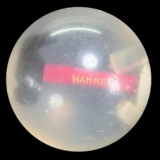 Vintage Clear Hammer Design 15lbs Bowling Bowl - Hammer Inside