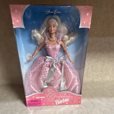 Mattel Barbie 35th Anniversary Special Edition Doll Blonde Pink Dress 17245