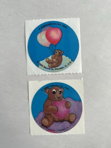 Vintage 1980s Teddy Bear Stickers — Aardvark art, inc. 1983 boxed - in Chicago - Bild 1 von 6