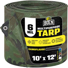 10 Ft. X 12 Ft. Multi-Purpose Camouflage Poly Tarp Cover 6 Mil Thick Weave Mater