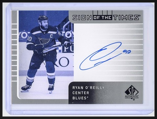 Ryan O'Reilly #SOTT1-RO 2021 SP Authentic 2001-02 Retro Sign of the Times card