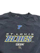 Vintage St Louis Blues CCM Long Sleeve Graphic T Shirt XL