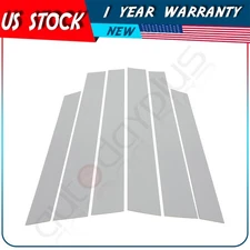 6x Set Door Trim Chrome Pillar Posts For Honda CRV 07-11 Mirror Cover Window