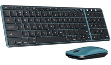 Bluetooth Keyboard and Mouse Combo for Mac, SKM64-2 Rechargeable Slim Wireles...