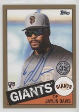 2020 Topps 1985 Baseball Series 2 Gold 34/50 Jaylin Davis #85A-JDA Auto 0cx3