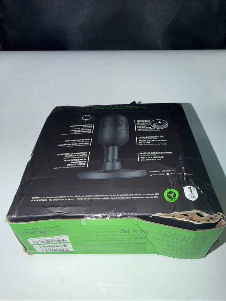 Razor Siren V3 Mini Ultra Compact USB Microphone  New Sealed Box Dented - Image 3 of 3