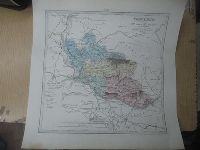 Karte des Vaucluse Abel Pilon & Cie A. Der Vasseur aus einem Atlas XIX