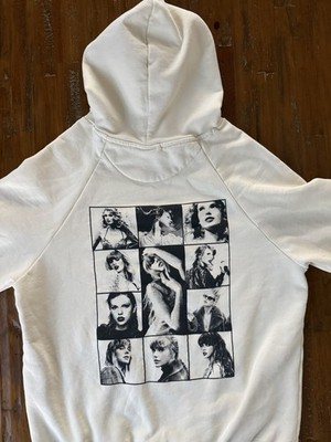 Taylor Swift The Eras Tour Hoodie LARGE Cream OFFICIAL Merch Pullover Sweatshirt