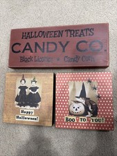 Set Of 3 Primitives By Kathy Halloween Signs