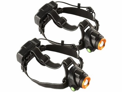 2er Stirnlampe wiederaufladbar 580 Lumen Cree T6 LED IP44 Handbewegung Sensor