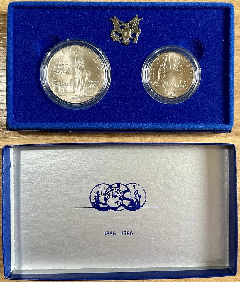 1986 United States Liberty Coins Uncirculated Silver $1 & Clad Half! 😎 - Image 3 of 4