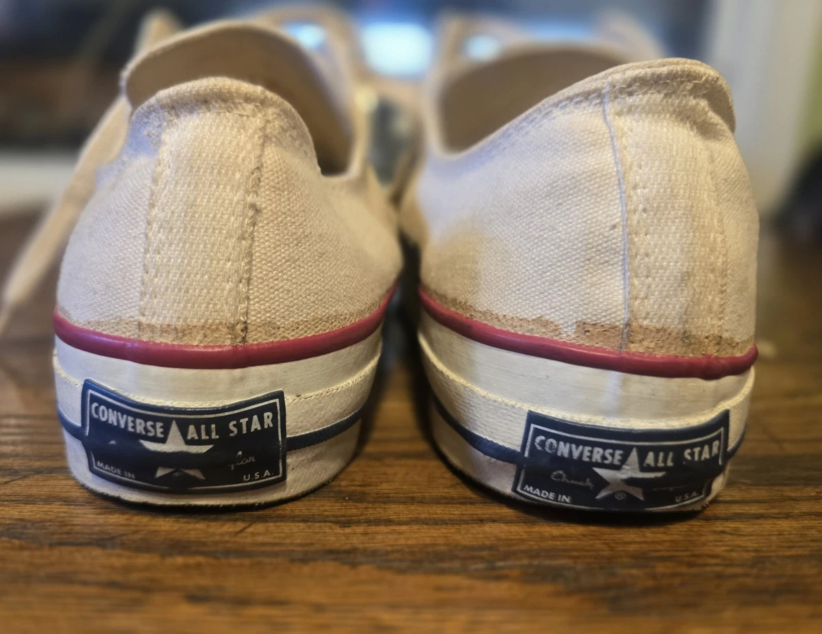 RARE Vintage Men\'s 60s Converse CORT STAR Low Top Deadstock Sz 10.5 VTG USA Vintage 1990s Converse Low Tops Red Made in USA Chucks  main image 4