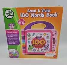 LeapFrog Scout Violet 100 Words Book Girls Pink Purple Bilingual- NEW SEALED