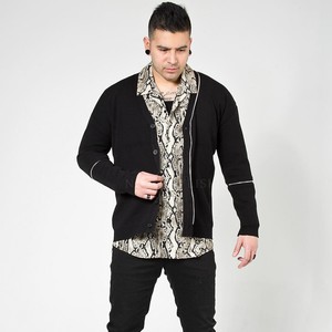 black cardigan mens outfit