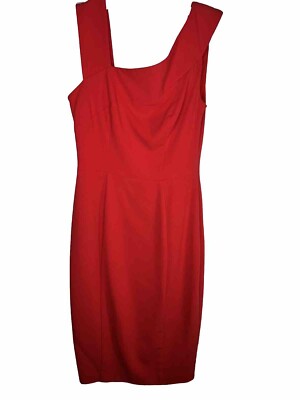 BLACK HALO JACKIE O Red Iconic Sheath Dress Gorgeous Size $420 G