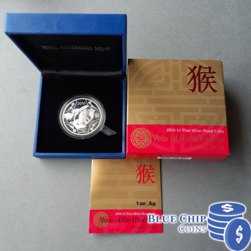 2016 $1 RAM YEAR OF THE MONKEY 1oz SILVER PROOF COIN - Picture 1 of 4