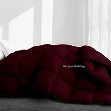 Deluxe Luxury Comforter Down Alternative Egyptian Cotton Wine Solid