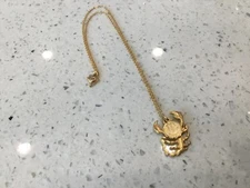 Scorpio Sign Zodiac Pendant Charm 18” Necklace Astrology Gold Plated Jewelry