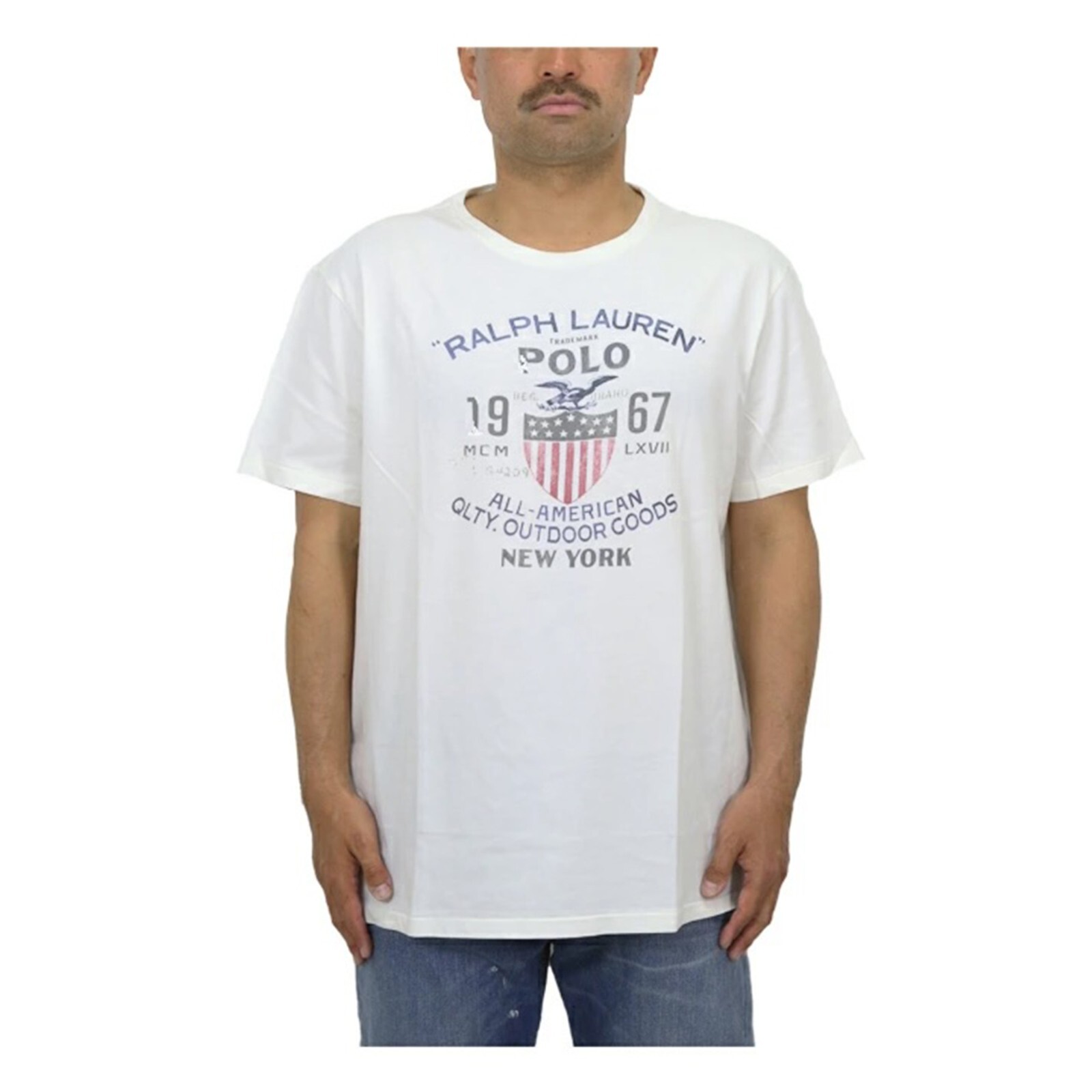 Футболка Polo Ralph Lauren с круглым вырезом и короткими рукавами орлом и щитом - Белый - 9990₽