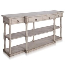 Wilshire Breakfront - 3-Tier Console In Vintage Style-33 es Tall and 72