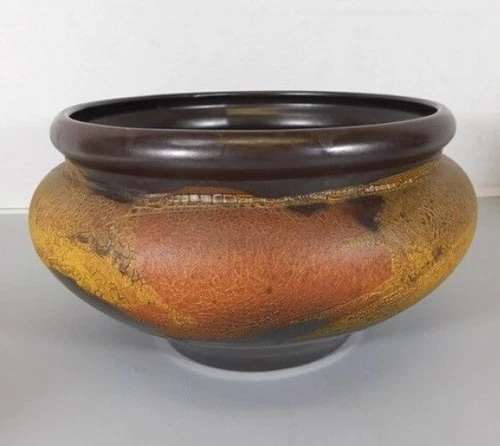 9816/377 Vintage Royal Haeger USA Pottery Earth Wrap Lava Jardiniere Bowl / Plan