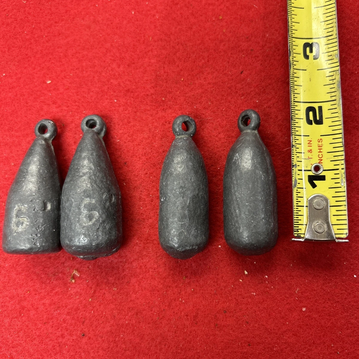 4 ounce and 5 ounce lead fishing weights