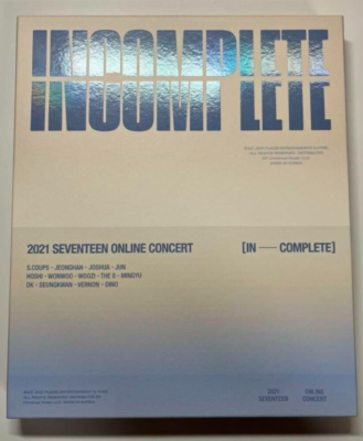 SEVENTEEN INCOMPLETE 2021 SEVENTEEN ONLINE CONCERT Blu-ray SEVENTEEN INCOMPLETE 2021 SEVENTEEN ONLINE CONCERT Blu-ray