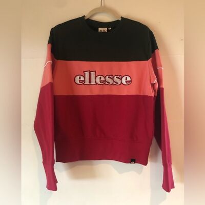 Ellesse colorblock embroidered streetwear sweatshirt tennis ski cozy winter