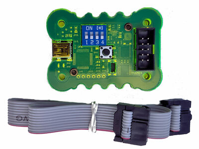 ISP-Programmer EXA-PROG, AVR-ISP UPDI STM32 NXP ESP miniUSB + 10pol. Flachkabel