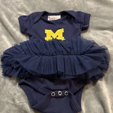 Two Feet Ahead Michigan University Baby Girl Tutu One Piece Newborn