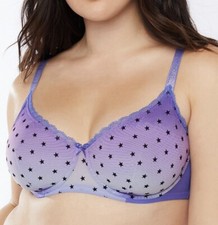 Savage X Fenty Metallic Stars Unlined Bra Size 34B