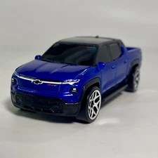 2024 Hot Wheels Silverado EV RST 1:64 Diecast Diorama Pickup Truck Blue #110