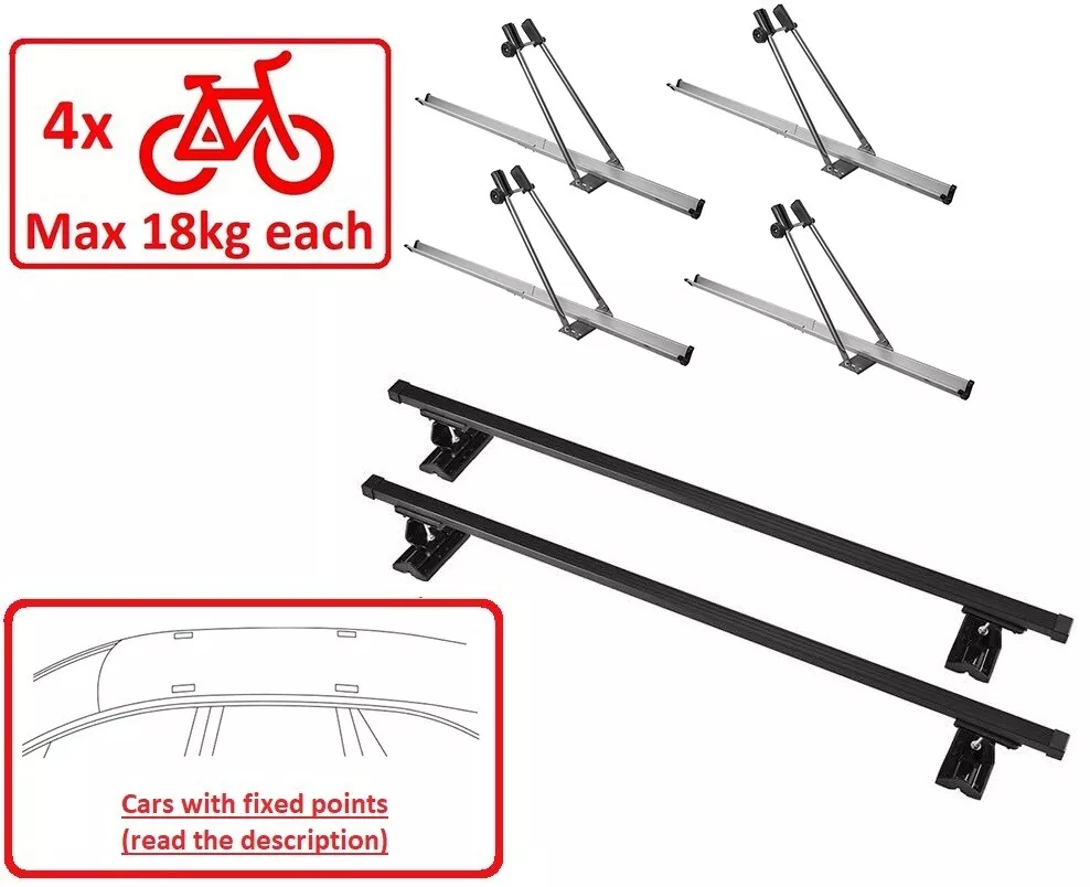 Set Roof Rack Bike Racks for 4 Bikes M015 130 For Volvo S40