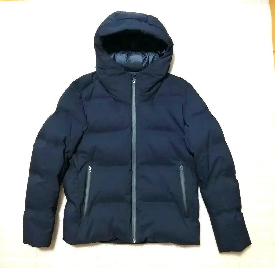 Uniqlo Men Seamless Down Parka Size M Navy Outerwear Down Jacket