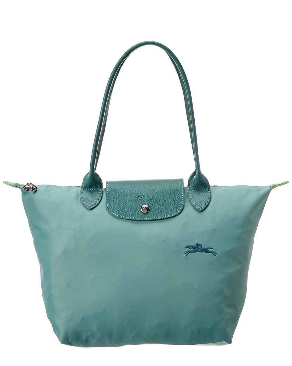 Longchamp Medium Le Pliage Green Recycled Canvas Shoulder Tote Bag