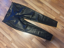 MANGO Weiche Hose Kunst-Leder-Optik 1XL (46/48)  Leggins-Style schwarz Dehnbund