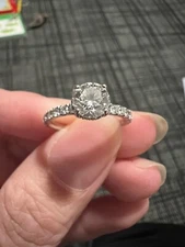 1 ct diamond ring 14k white gold