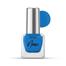 Renne Neons Nail Paint -Rich Color With Matte Effect-Shade Blue Bolt -(10ml)