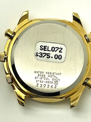 SEIKO MENS 5T52-6B29 NOT-WORKING ALARM CHRONOGRAPH WORLD TIMER