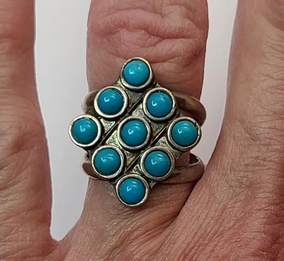 Bague turquoise 925 DTR China Jay King en argent sterling taille 7