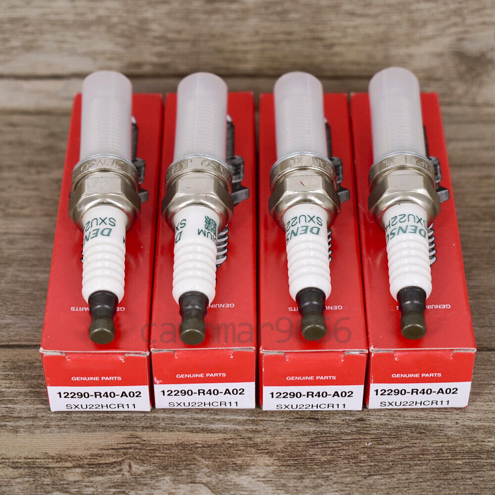 4Pcs Iridium Spark Plugs Fits For Honda Denso 12290-R40-A02