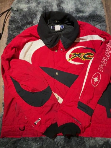 Vtg Pure Polaris Indy Snowmobile Jacket Mens Sz L Red XC Edge - Picture 1 of 7