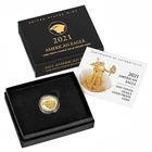 2021-W Proof $5 Type 2 American Gold Eagle 1/10 oz Box, OGP & COA
