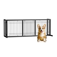 37-68in Dog Gate Adjustable Wide Exercise Pet Playpen Fence for Indoor Doorways